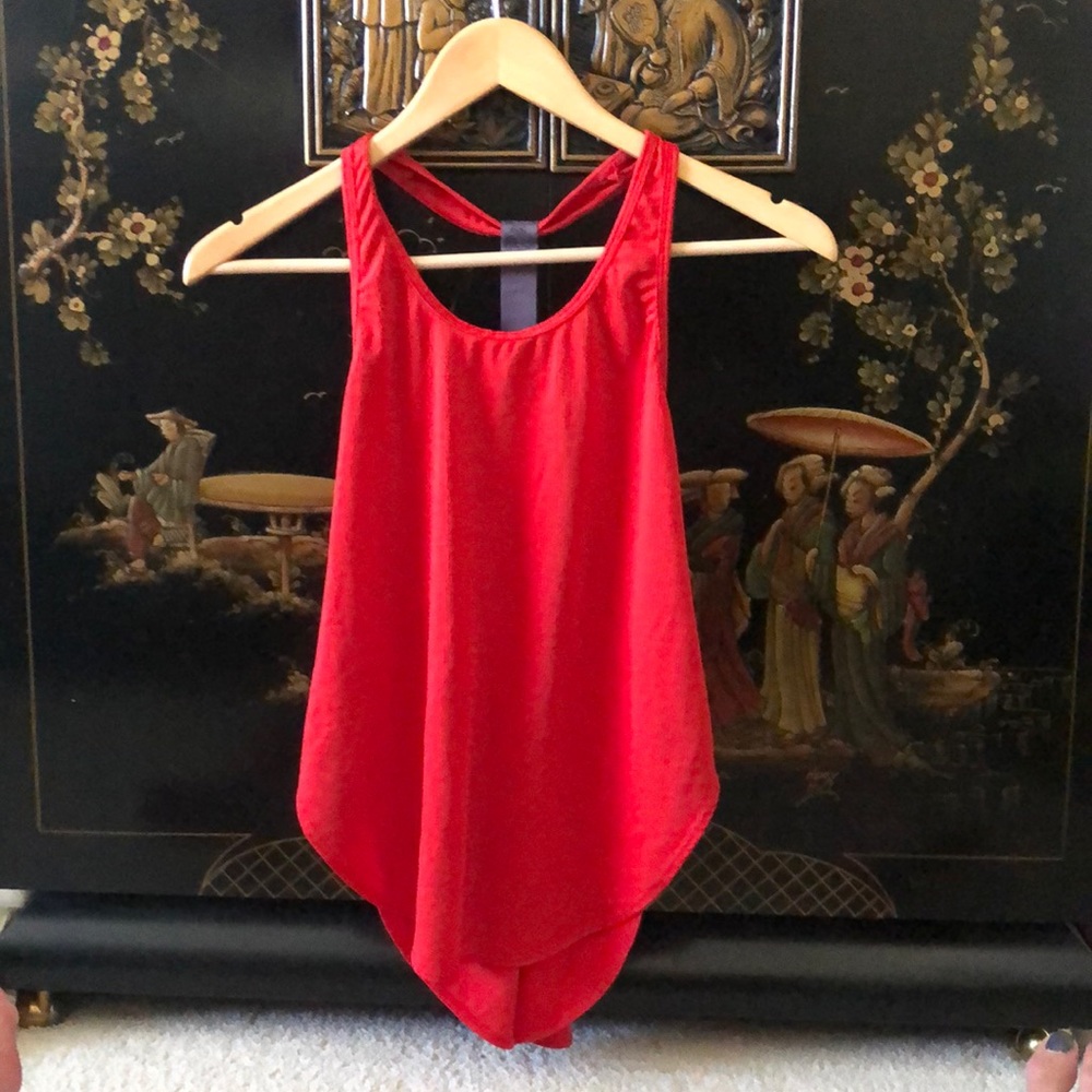 Fabletics red workout top